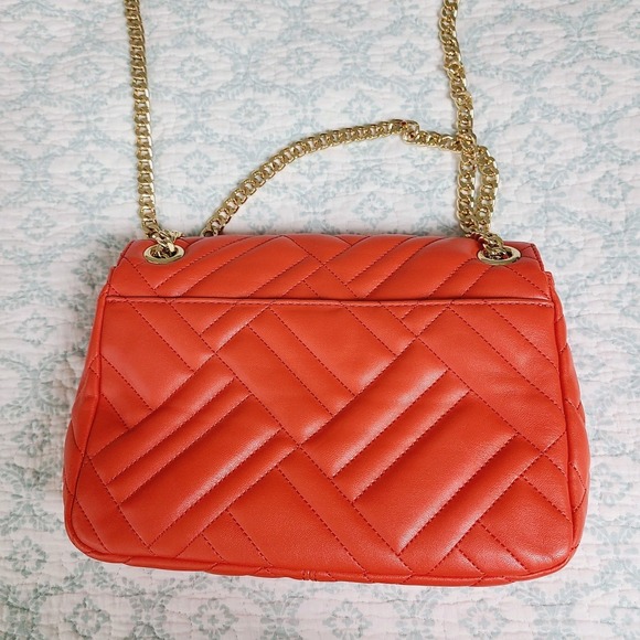 NEW Michael Kors Peyton Quilted Vegan Flap Shoulder Bag Mandarin Chain Crossbody - Picture 4 of 13